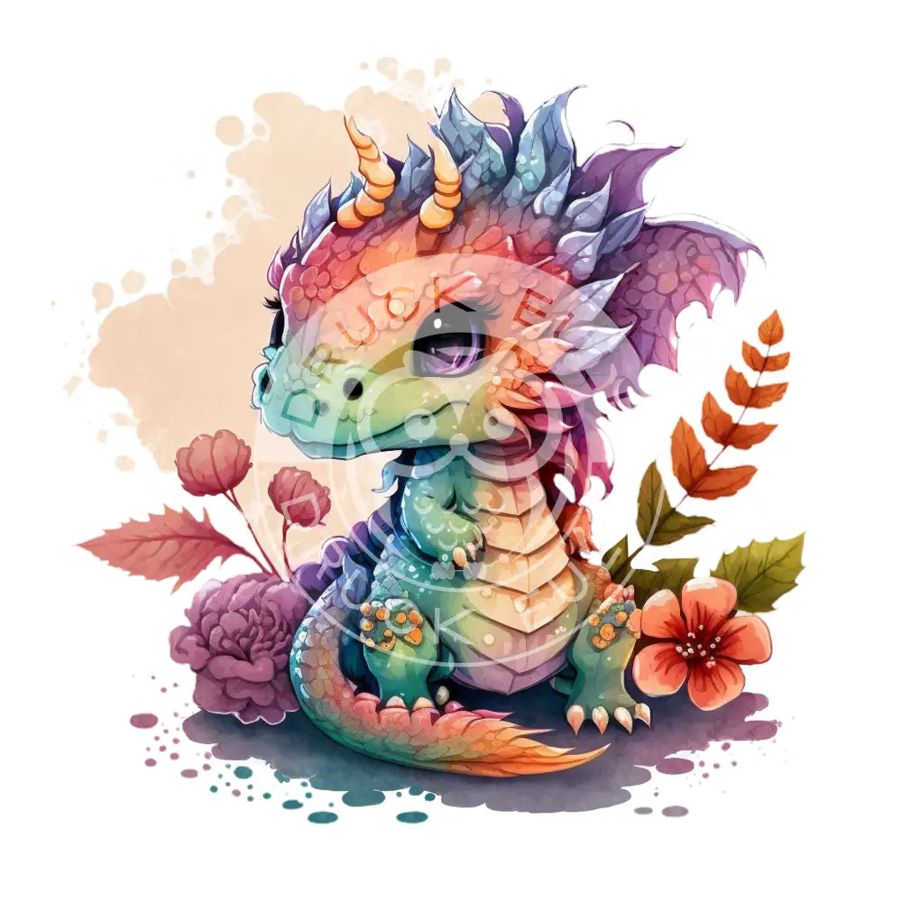 Bügelbild Baby Drachen 37.4-21A