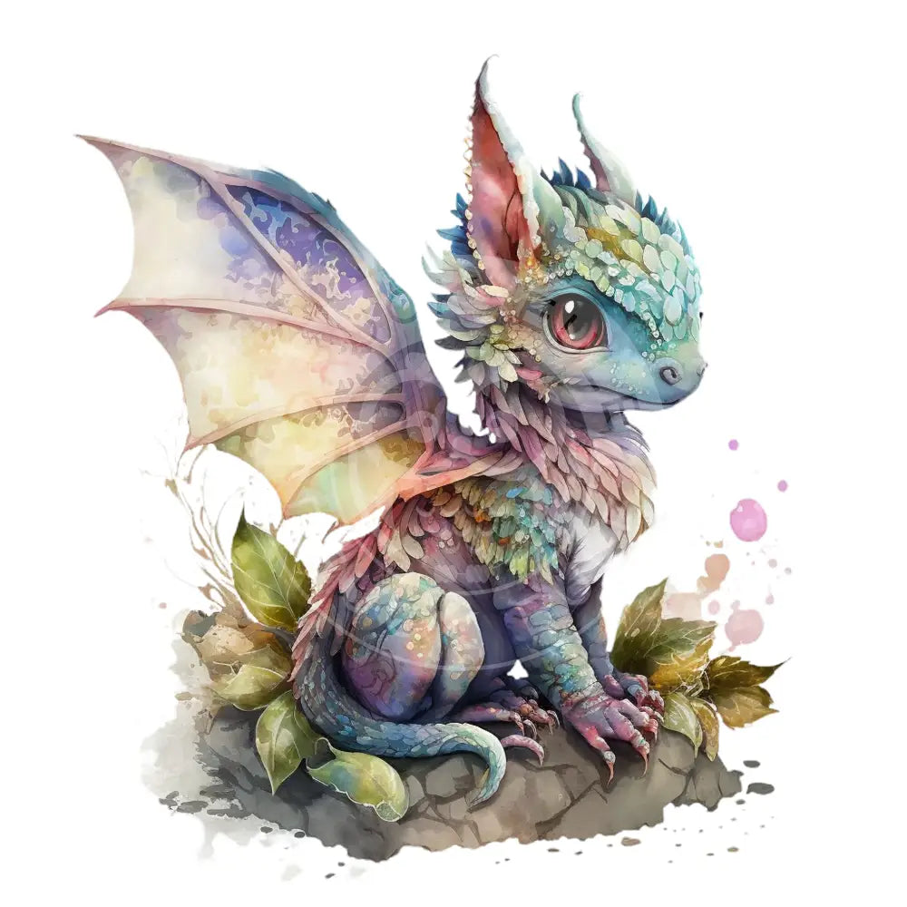 Bügelbild Baby Drachen 37.4-22A