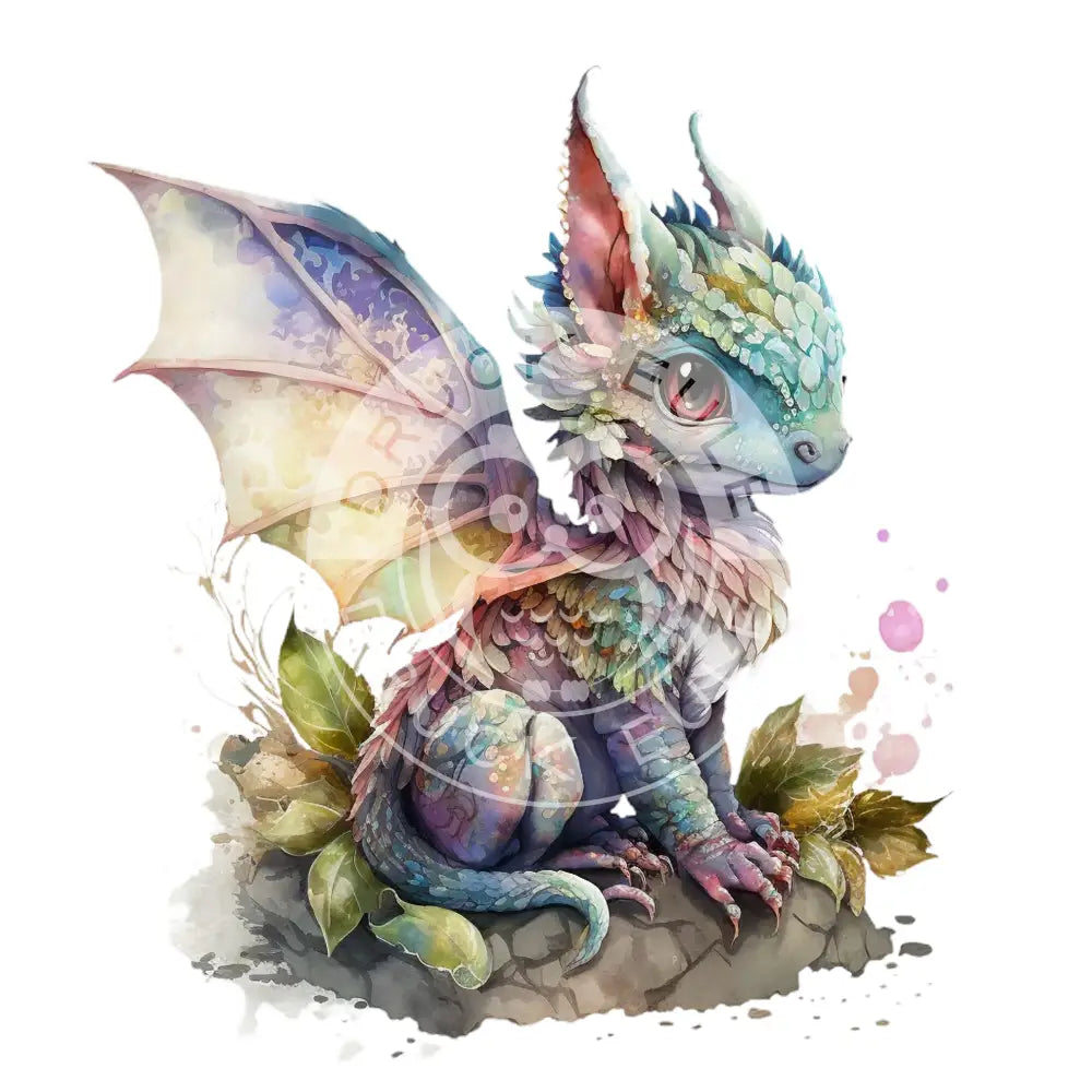 Bügelbild Baby Drachen 37.4-22A