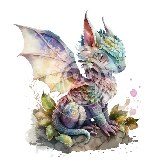 Bügelbild Baby Drachen 37.4-22A