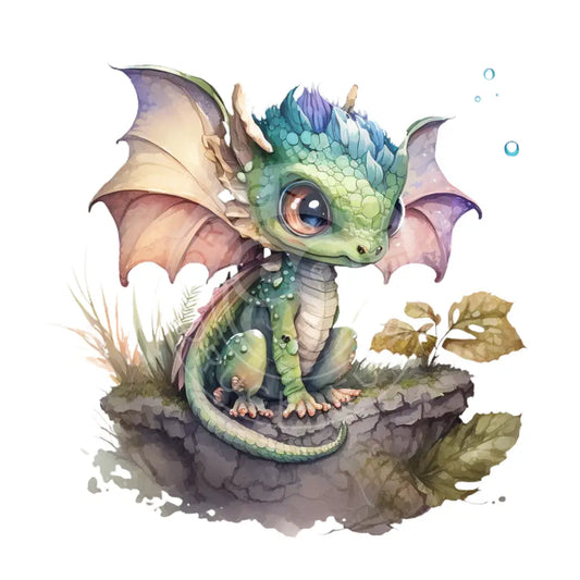 Bügelbild Baby Drachen 37.4-2A