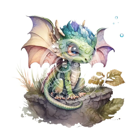 Bügelbild Baby Drachen 37.4-2A