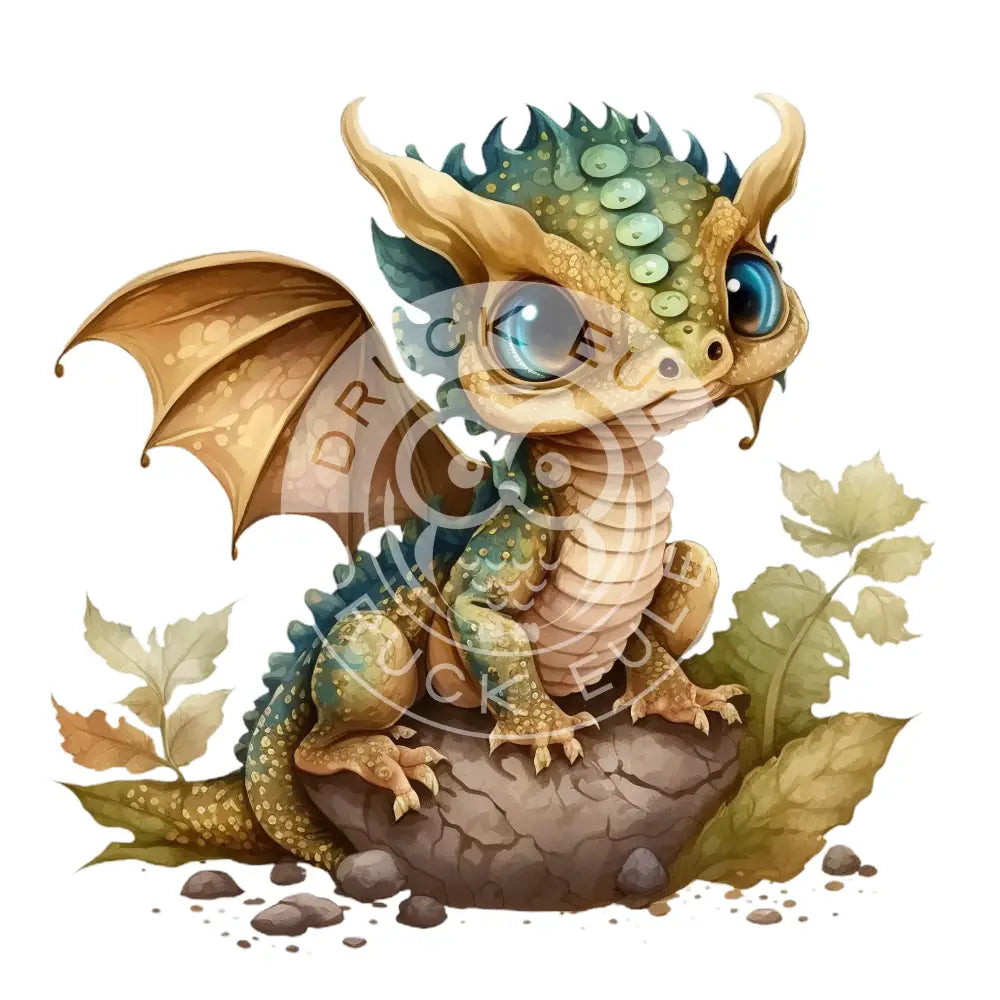Bügelbild Baby Drachen 37.4-4A