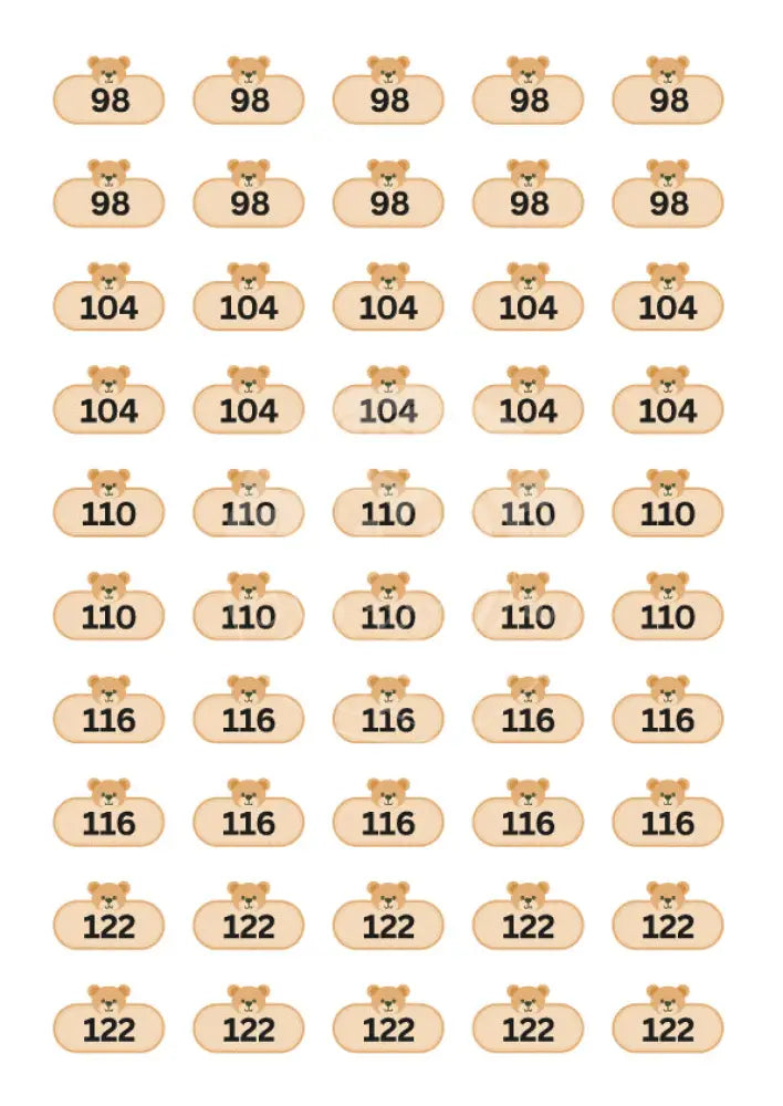 Bügelbild Bär 98-122