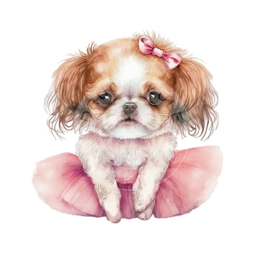 Bügelbild Ballett Hund 155-6