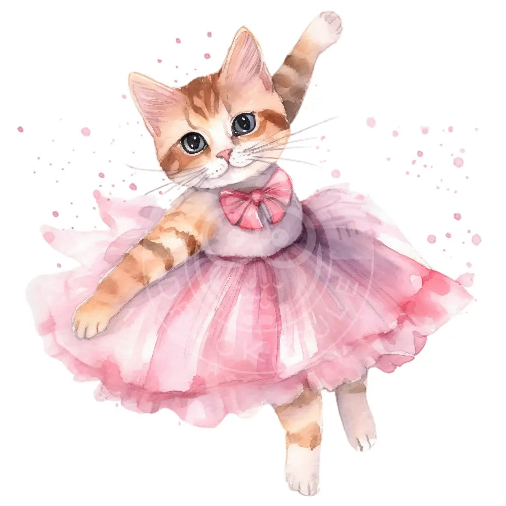 Bügelbild Ballett Katze 154-1