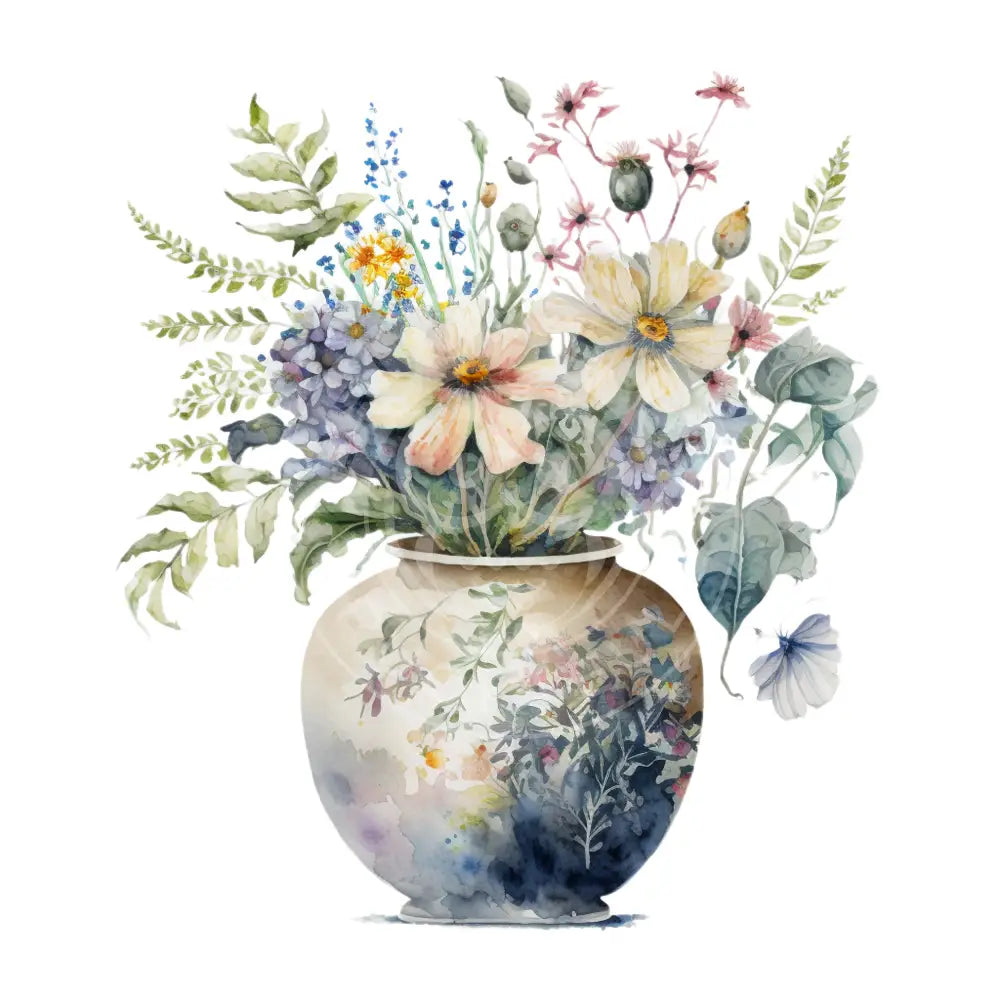Bügelbild Blumenvase 24-10