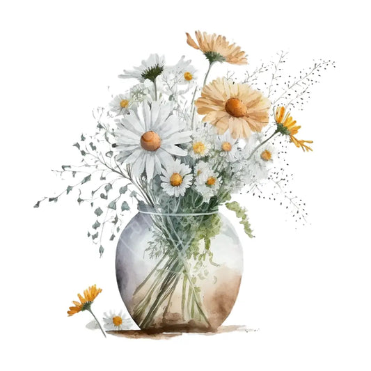 Bügelbild Blumenvase 24-11