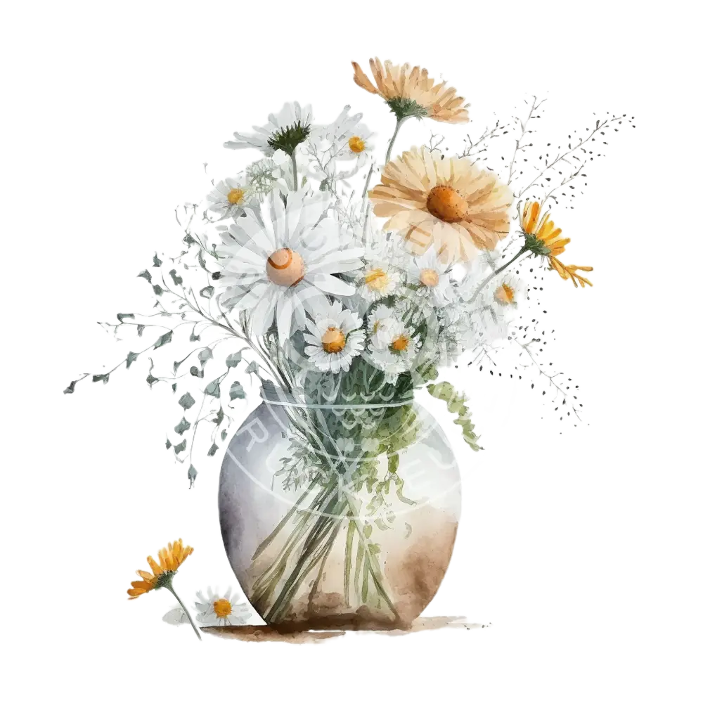 Bügelbild Blumenvase 24-11