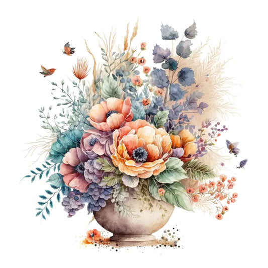 Bügelbild Blumenvase 24-17