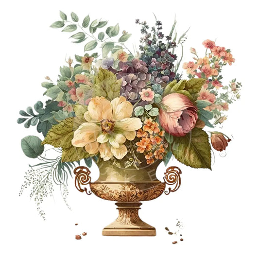 Bügelbild Blumenvase 24-19