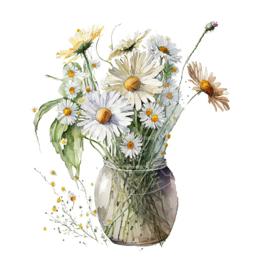 Bügelbild Blumenvase 24-21