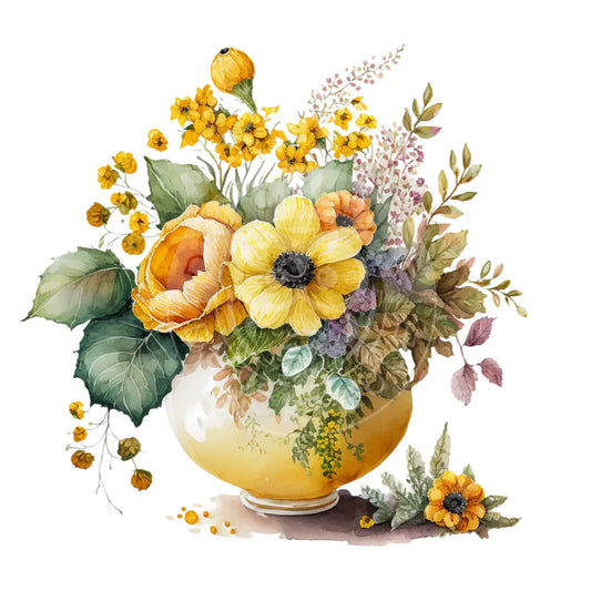 Bügelbild Blumenvase 24-23