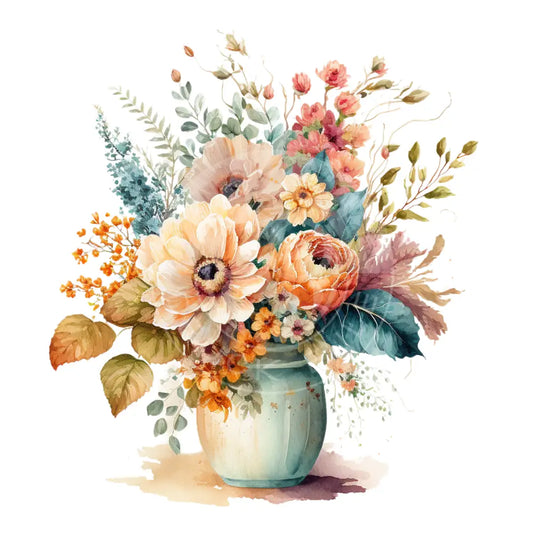 Bügelbild Blumenvase 24-3