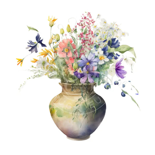 Bügelbild Blumenvase 24-9