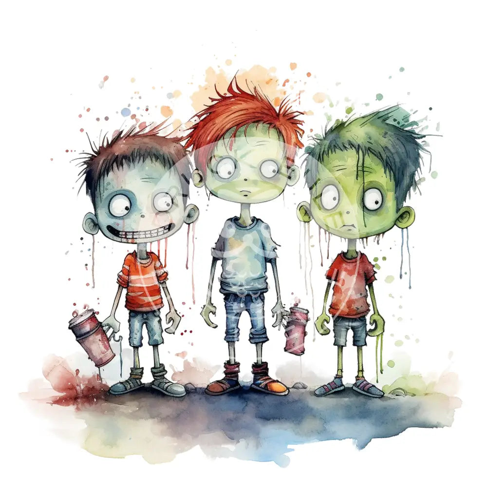 Bügelbild Cartoon Zombies 427-5