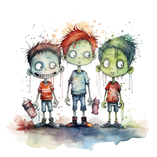 Bügelbild Cartoon Zombies 427-5