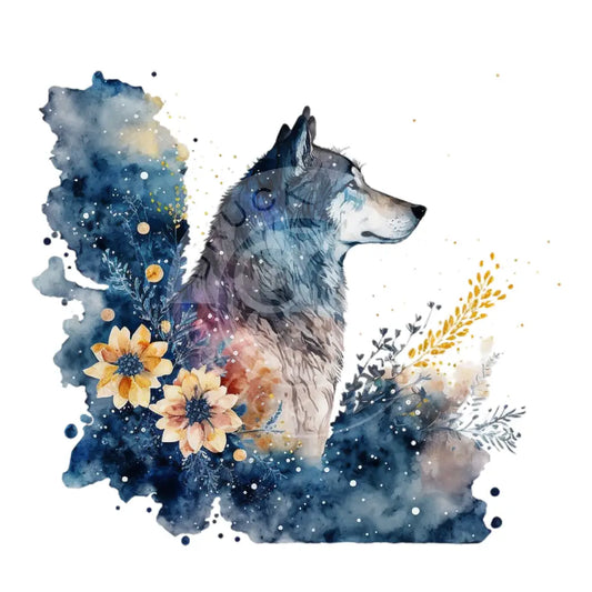 Bügelbild Cosmic Wolf 60-10