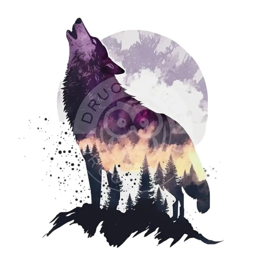 Bügelbild Cosmic Wolf 60-12