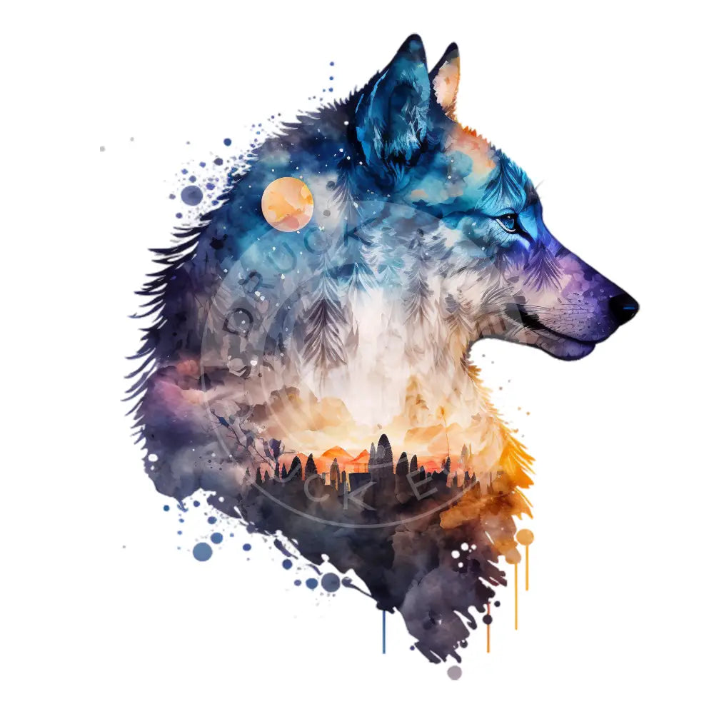 Bügelbild Cosmic Wolf 60-16