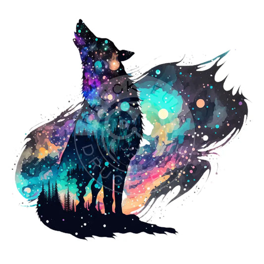 Bügelbild Cosmic Wolf 60-2