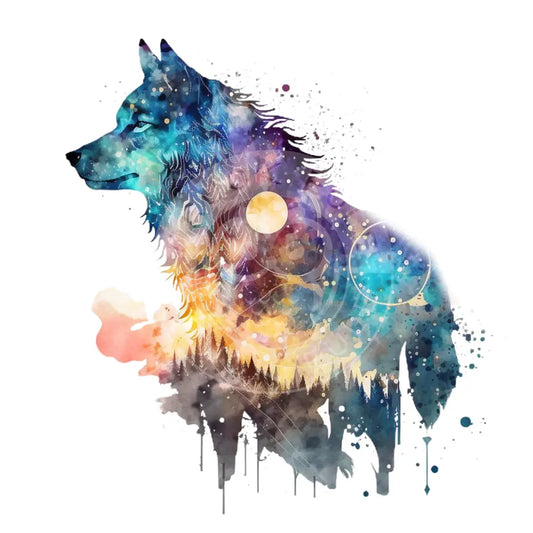 Bügelbild Cosmic Wolf 60-20