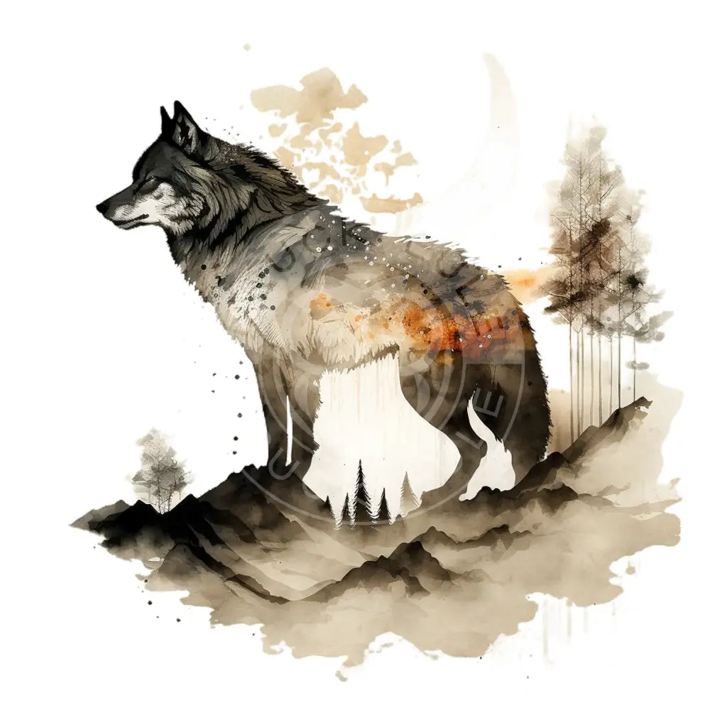 Bügelbild Cosmic Wolf 60-22