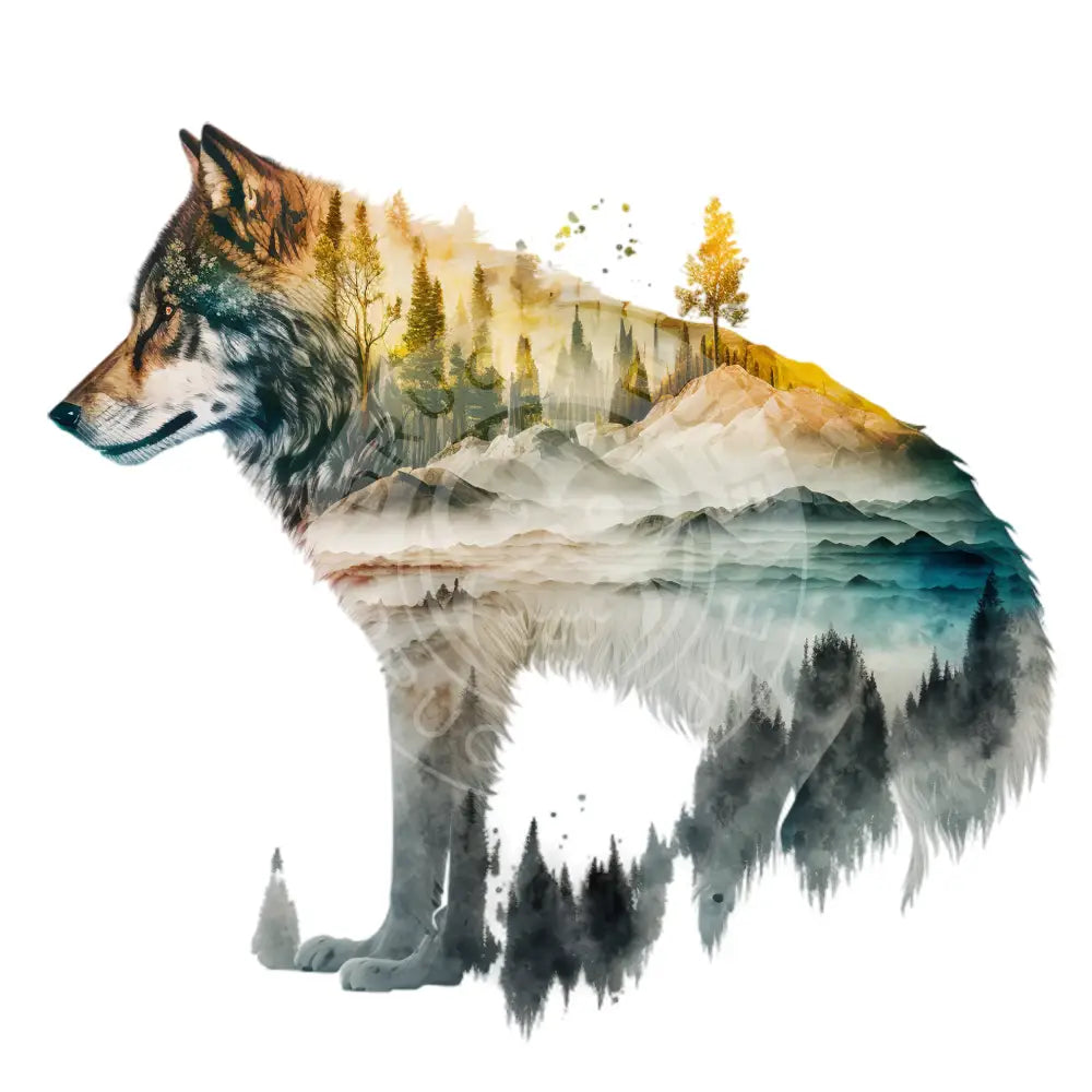 Bügelbild Cosmic Wolf 60-27