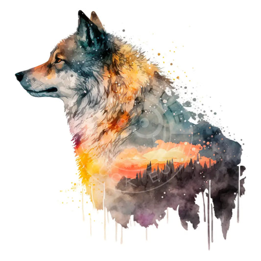 Bügelbild Cosmic Wolf 60-29