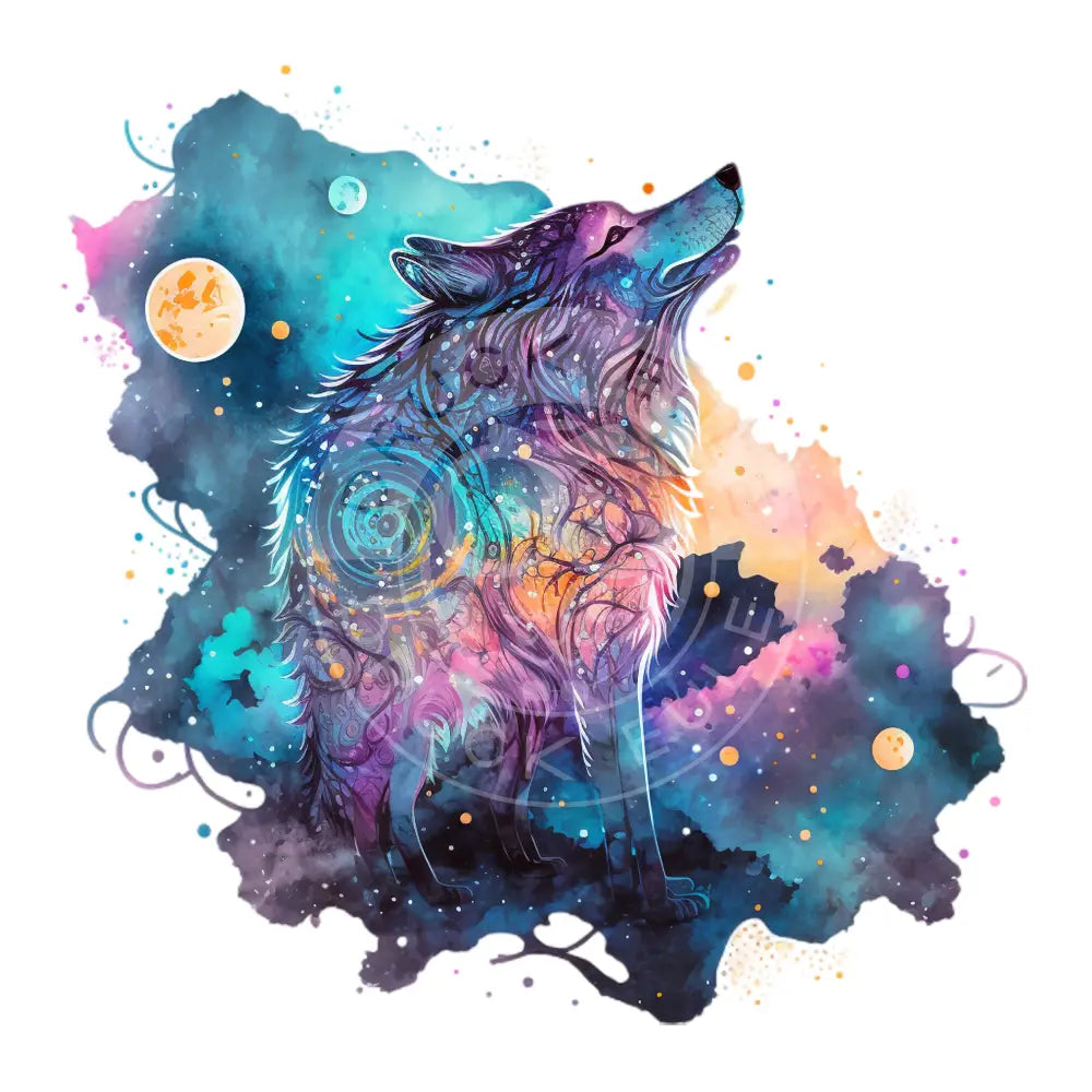 Bügelbild Cosmic Wolf 60-4