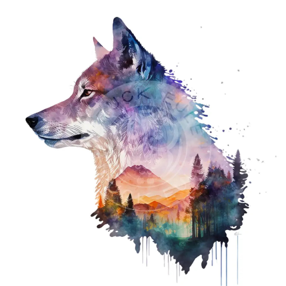 Bügelbild Cosmic Wolf 60-6