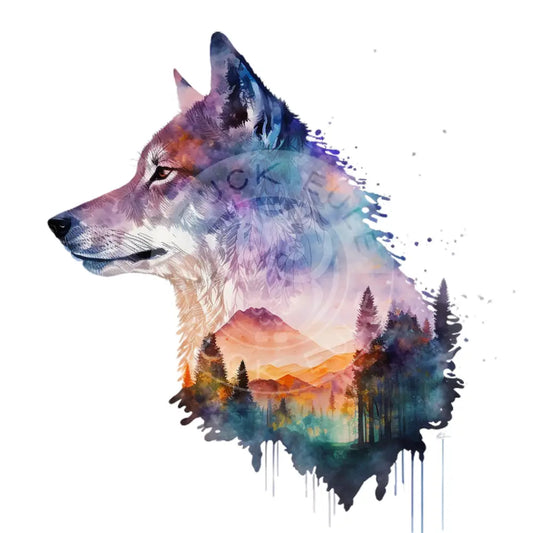 Bügelbild Cosmic Wolf 60-6