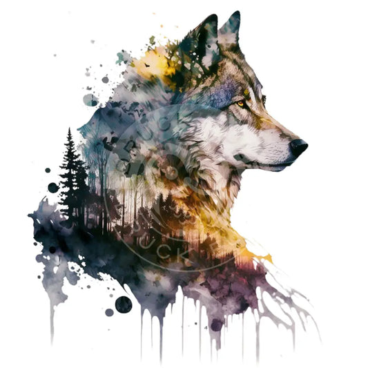 Bügelbild Cosmic Wolf 60-8