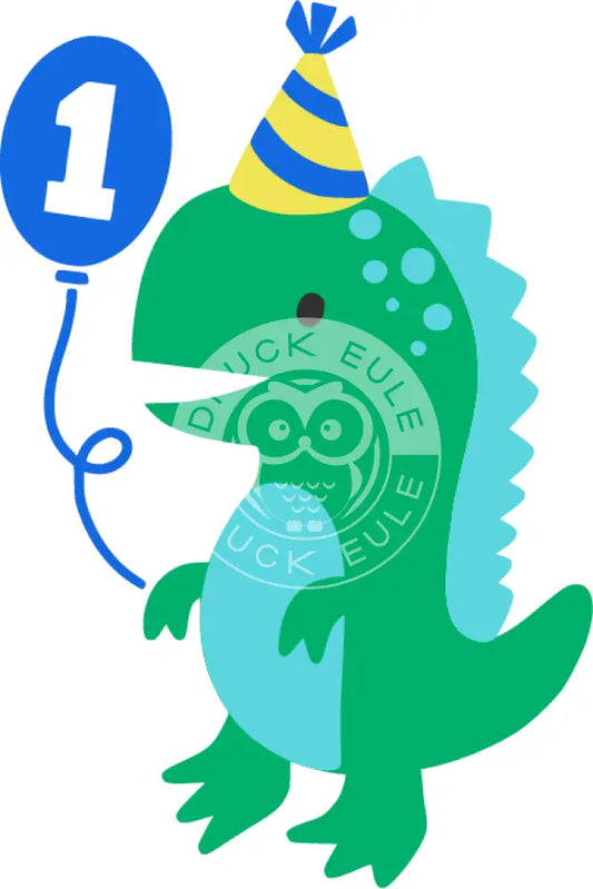 Bügelbild Dinosaurier Birthday Ballon 158-1