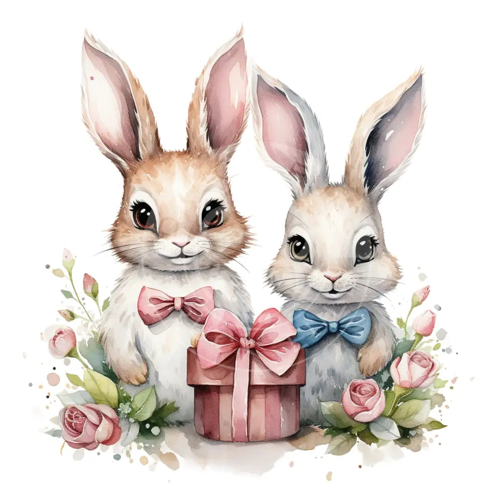 Bügelbild Easter Bunny Family 1046-11