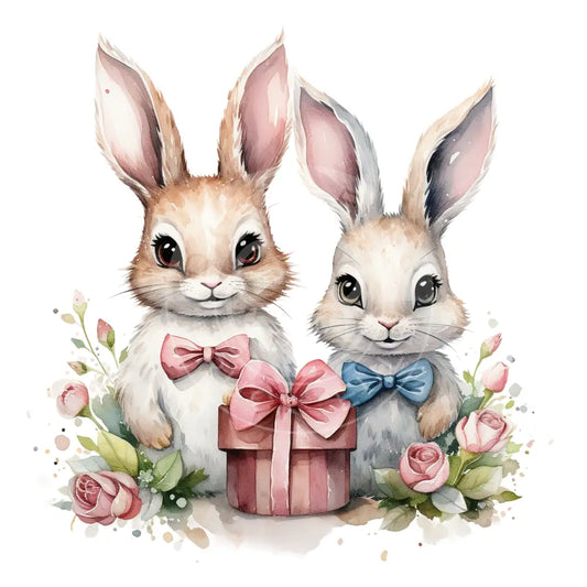 Bügelbild Easter Bunny Family 1046-11