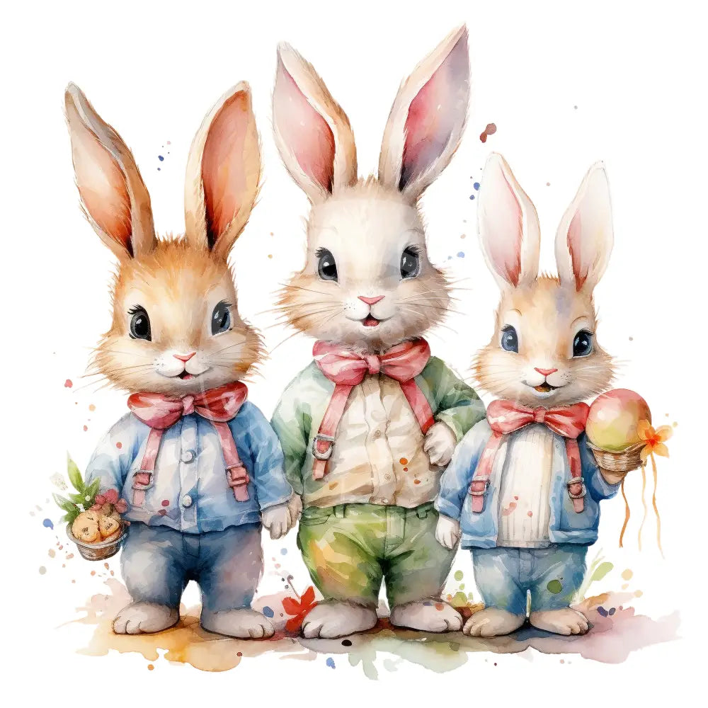 Bügelbild Easter Bunny Family 1046-2