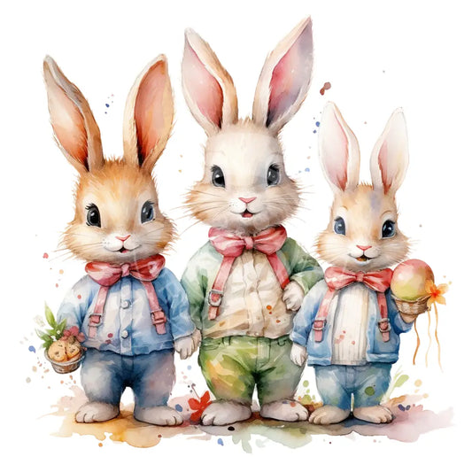 Bügelbild Easter Bunny Family 1046-2