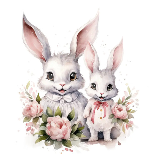 Bügelbild Easter Bunny Family 1046-4
