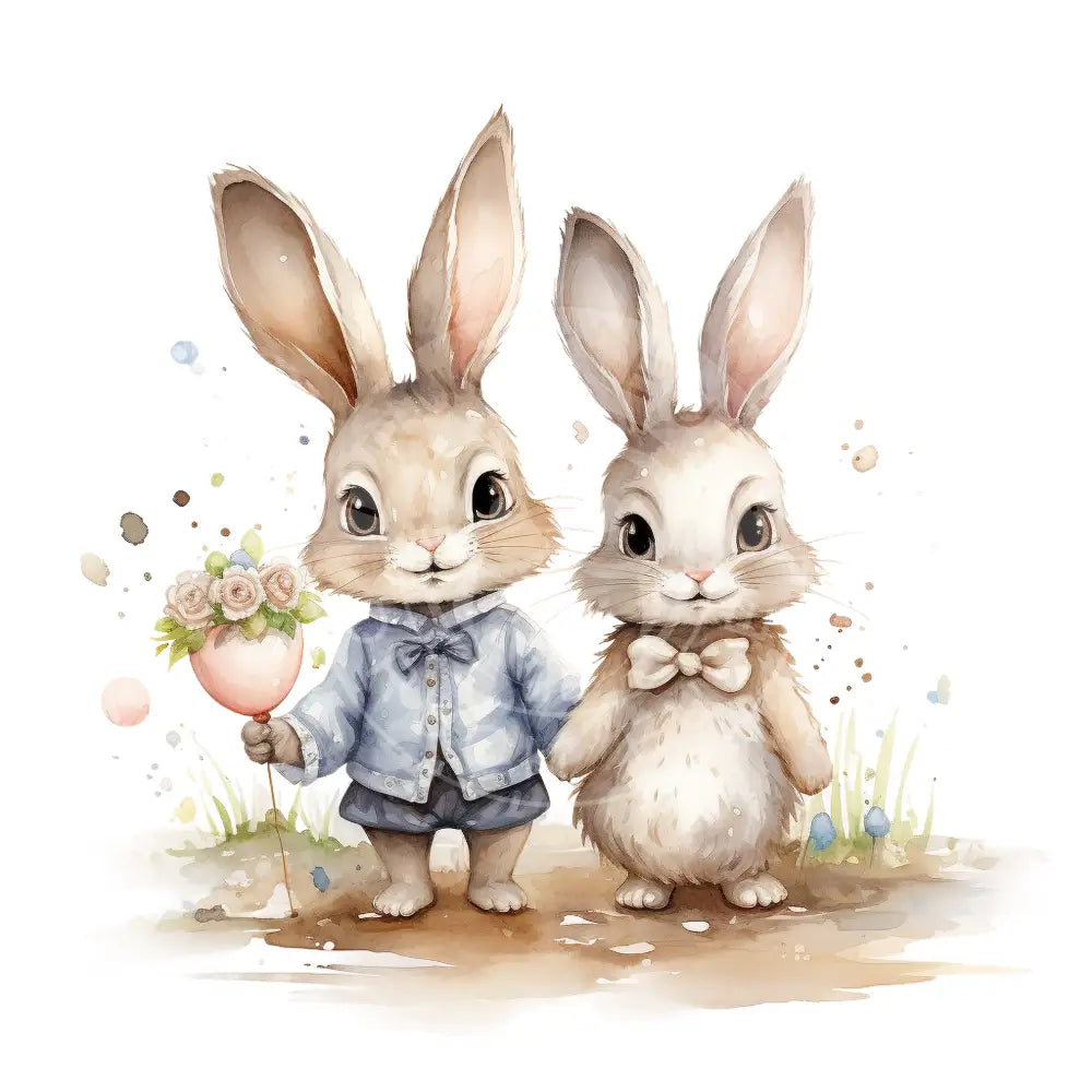 Bügelbild Easter Bunny Family 1046-7