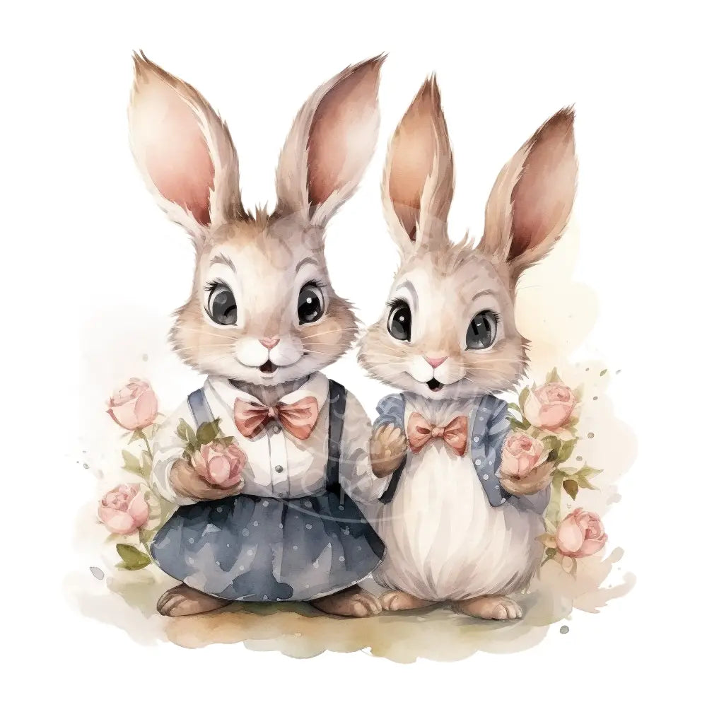 Bügelbild Easter Bunny Family 1046-8