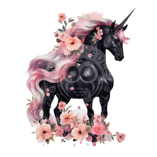 Bügelbild Einhorn Mit Blumen 121-8