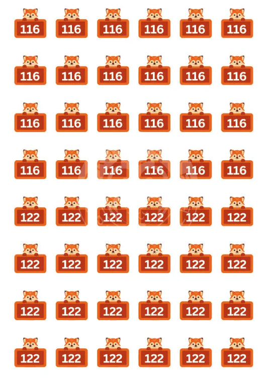 Bügelbild Fuchs 116-122