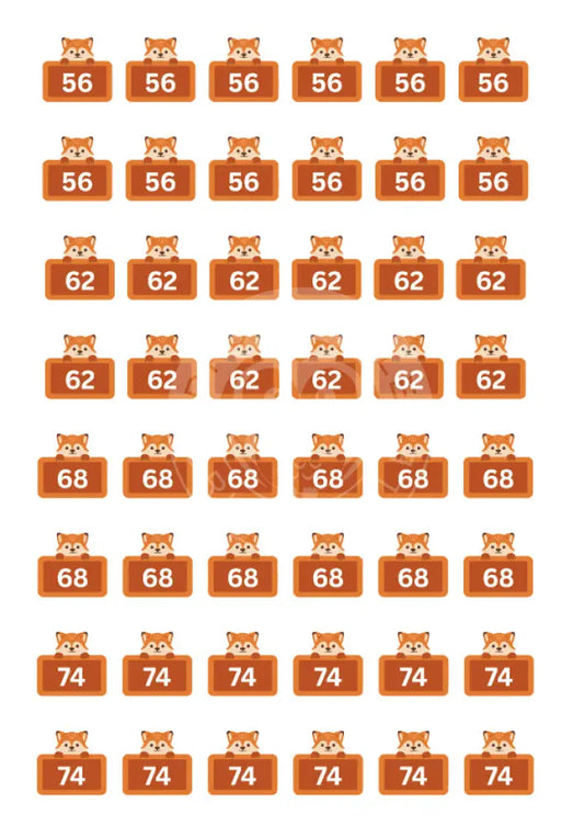 Bügelbild Fuchs 56-74