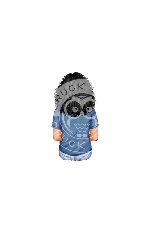 Bügelbild Girl 10.1 T-Shirt blau