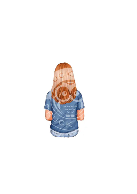 Bügelbild Girl 23.1 T-Shirt blau