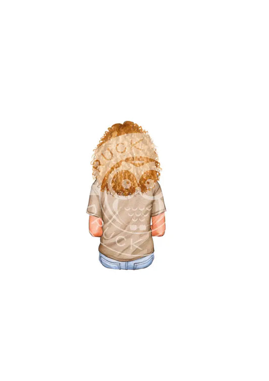 Bügelbild Girl 6.1 T-Shirt beige