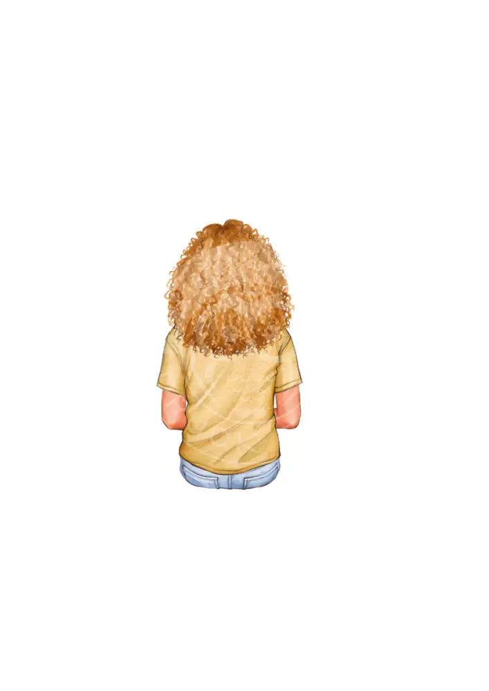 Bügelbild Girl 6.1 T-Shirt gelb