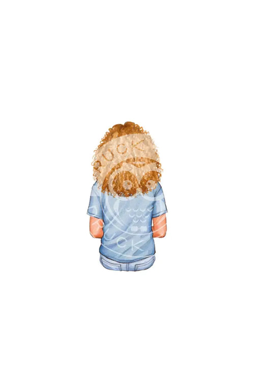 Bügelbild Girl 6.1 T-Shirt hellblau