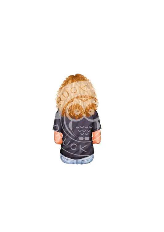 Bügelbild Girl 6.1 T-Shirt schwarz